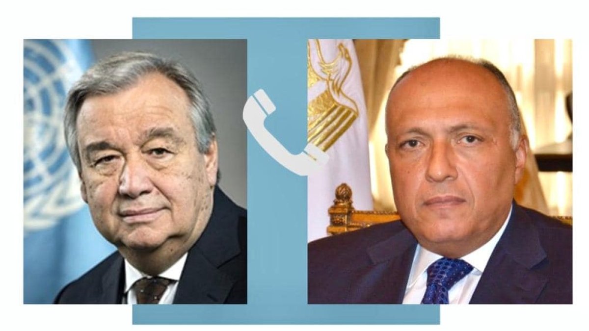 بشأن الأوضاع في غزة.. وزير الخارجية سامح شكري يتلقى اتصالاً من سكرتير عام الأمم المتحدة