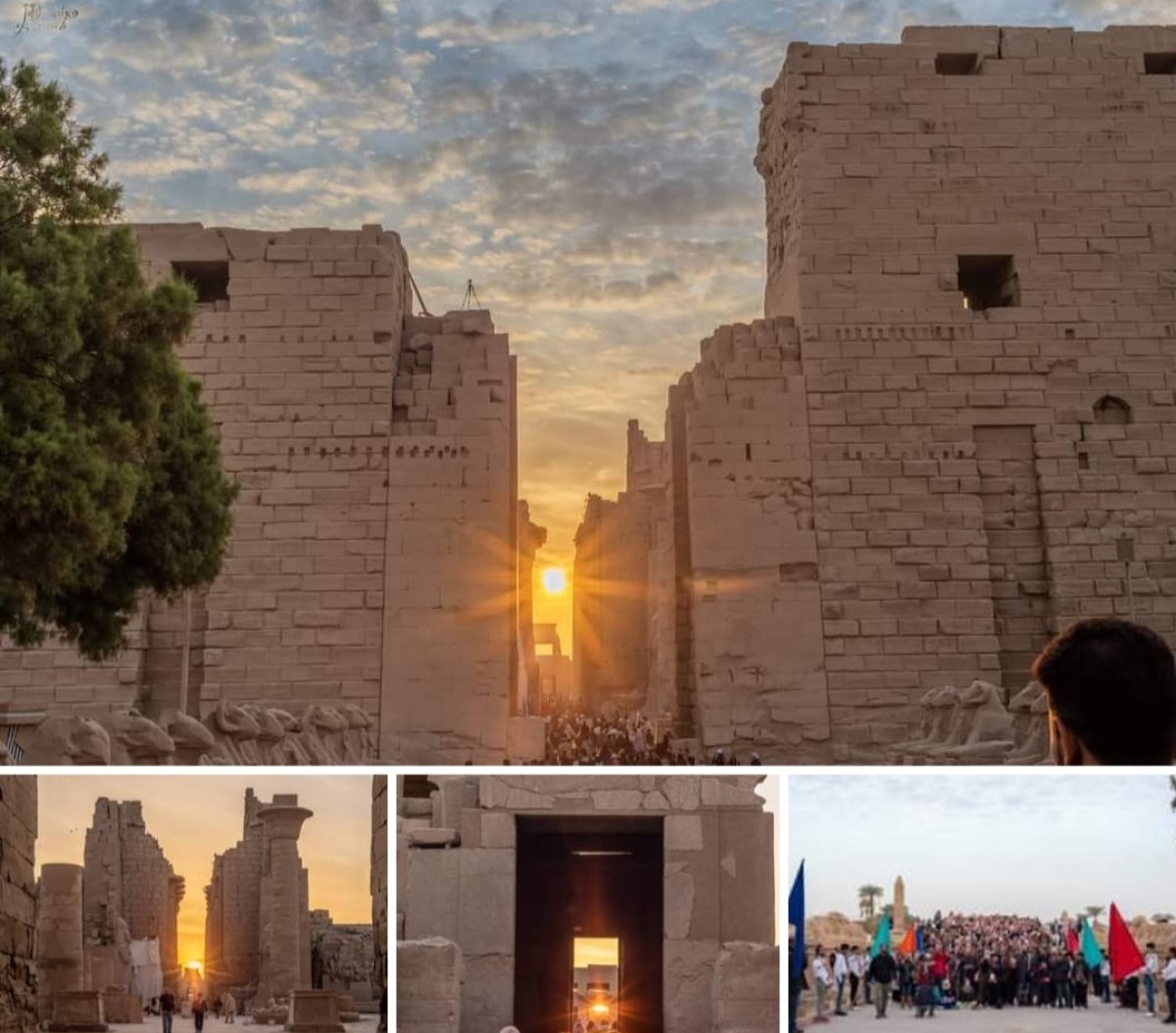 معابد الكرنك تشهد ظاهرة تعامد الشمس على المحور الرئيسي لمعبد أمون رع