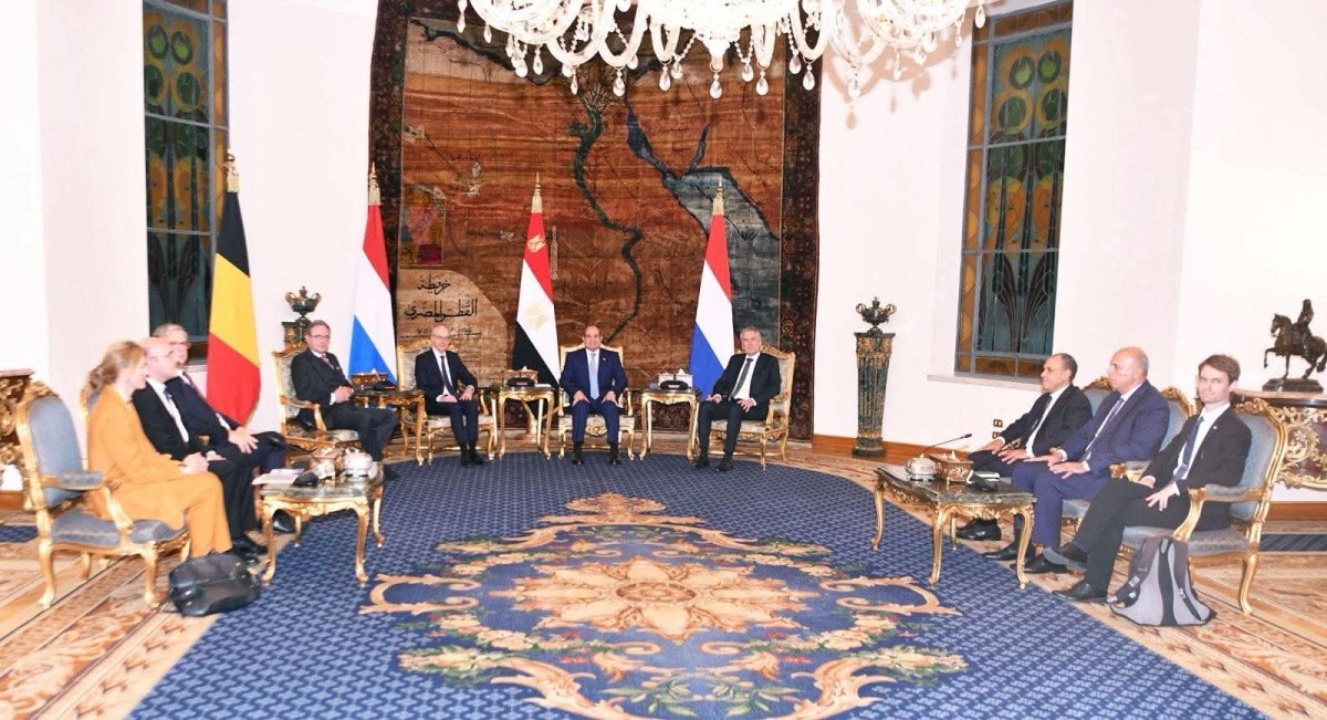 الرئيس السيسي يستقبل رؤساء وزراء دوقية لوكسمبورج وهولندا وبلجيكا