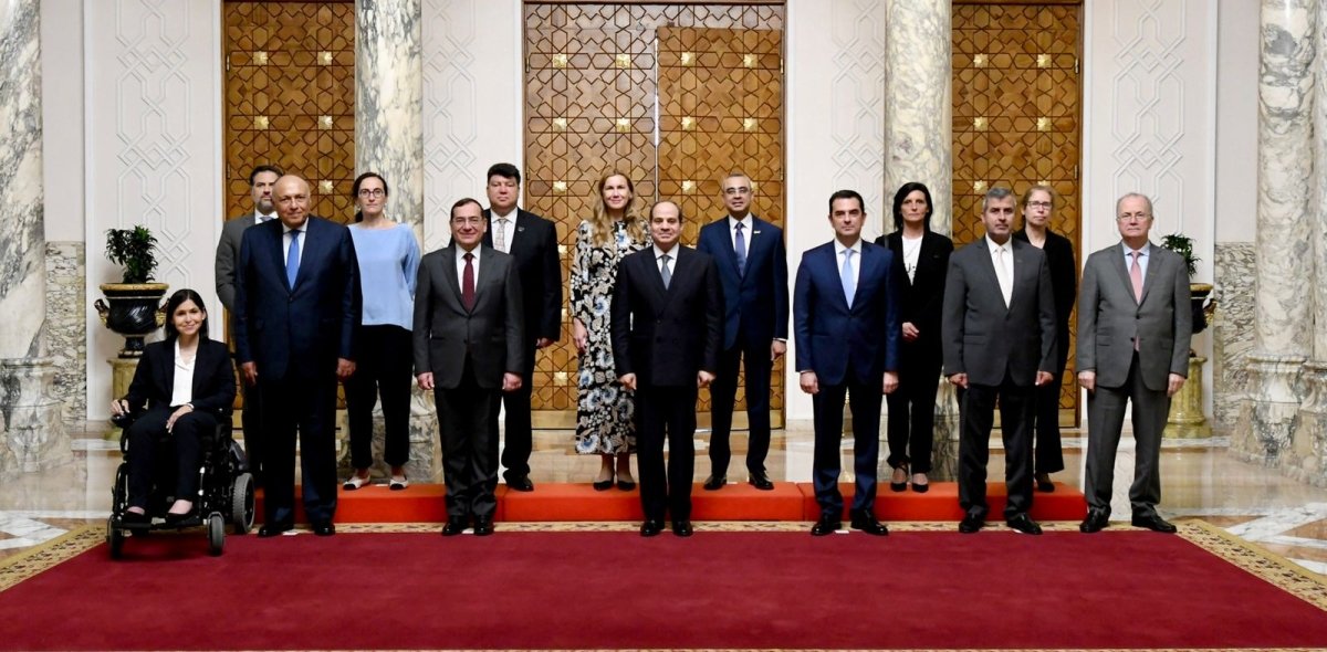 الرئيس السيسي يستقبل رؤساء الوفود المشاركين في الاجتماع الوزاري لمنتدى غاز شرق المتوسط
