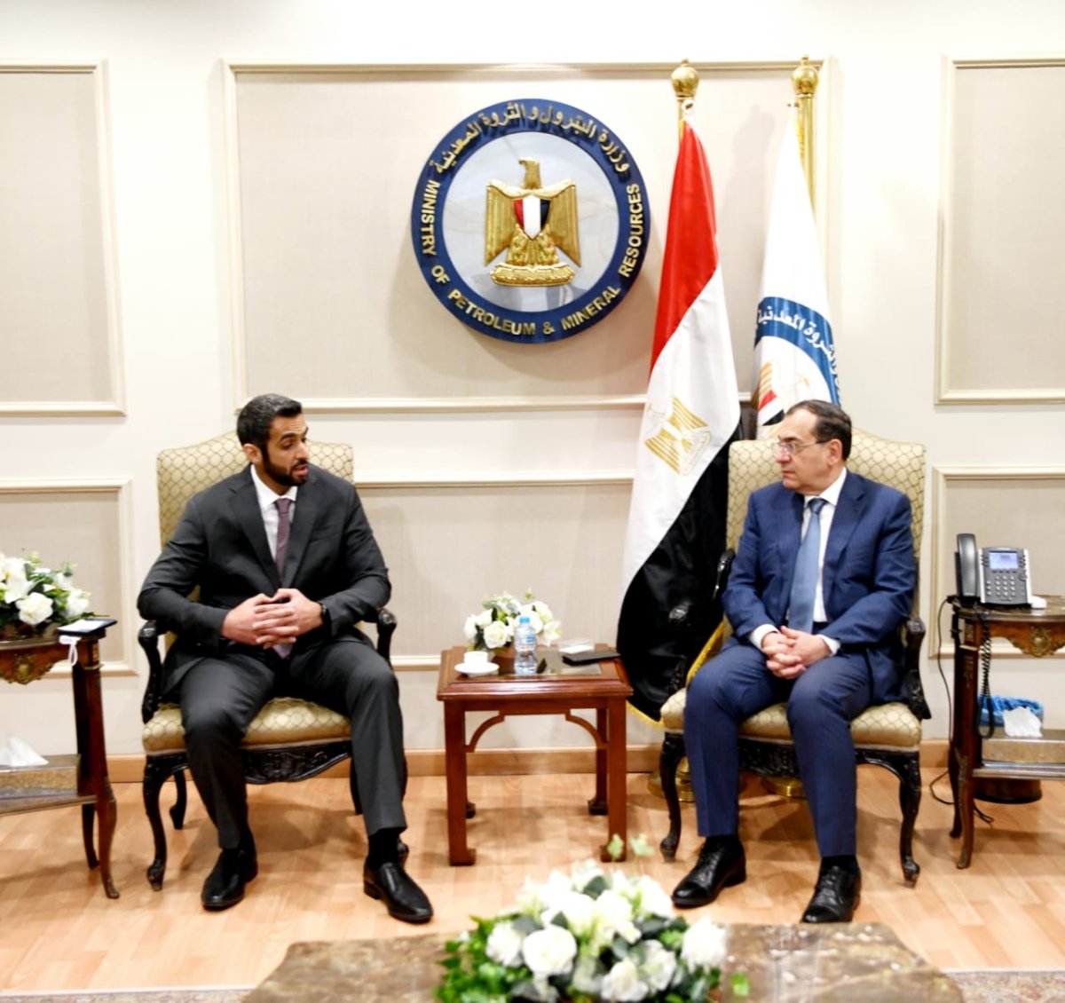 وزير البترول يستقبل رئيس شركة «مبادلة» الإماراتية لزيادة الاستثمارات في مصر