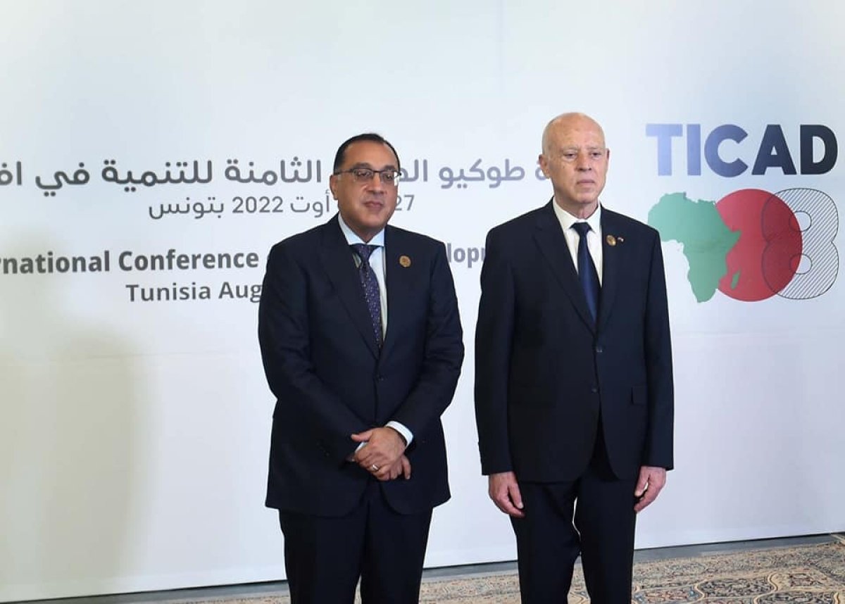 الرئيس قيس سعيّد ورئيسة الحكومة التونسية يستقبلان رئيس الوزراء لحضور فعاليات قمة "تيكاد 8" نيابة عن الرئيس السيسي