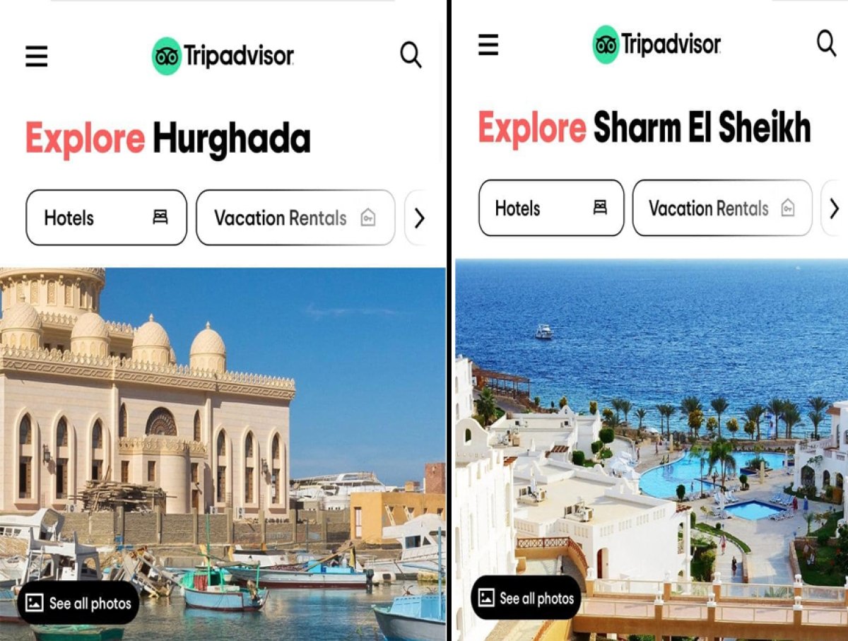 الغردقة وشرم الشيخ ضمن أفضل 25 مقصد سياحي في العالم لمحبى الشمس الدافئة وفقا لموقع Tripadvisor