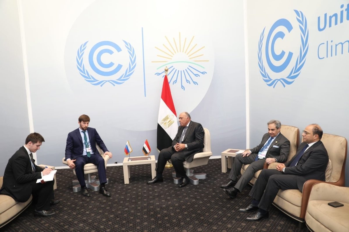 شكري يستقبل مبعوث المناخ الروسي ونائب وزير البيئة التركي