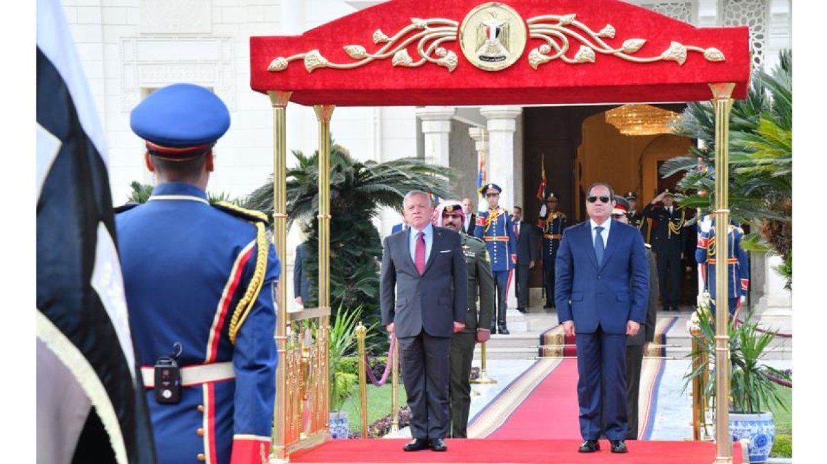 الرئيس السيسي يستقبل ملك المملكة الأردنية الهاشمية بقصر الاتحادية
