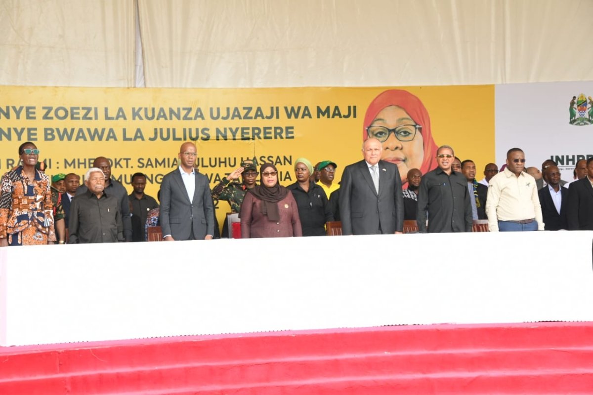 وزيرا "الخارجية" و"الإسكان" يشاركان فى احتفالية بدء الملء الأول لخزان مياه مشروع سد ومحطة "جوليوس نيريرى" الكهرومائية بتنزانيا