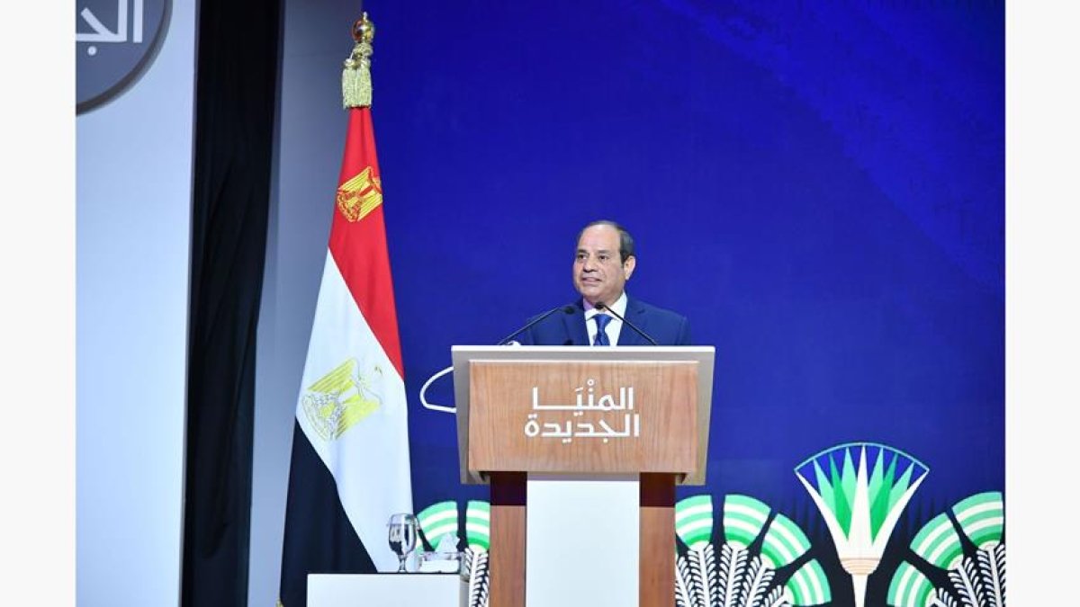 كلمة الرئيس السيسي خلال افتتاح عدد من المشروعات الجديدة بمحافظة المنيا