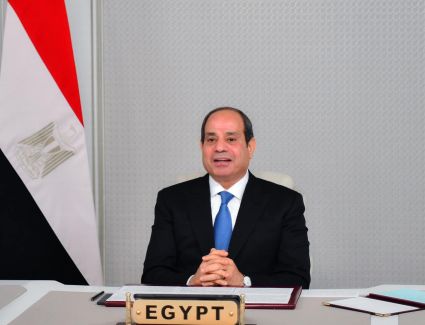 الرئيس السيسي يشارك عبر تقنية الفيديو كونفرانس في اجتماع مع عدد من الرؤساء الأفارقة
