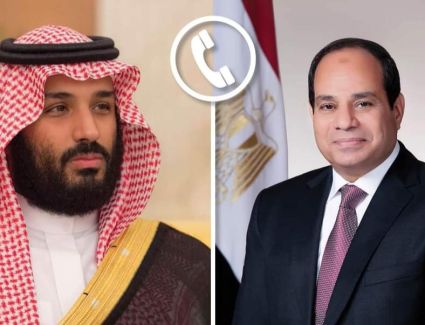 الرئيس السيسي يبحث مع ولي عهد السعودية مستجدات التصعيد الإسرائيلي الفلسطيني 