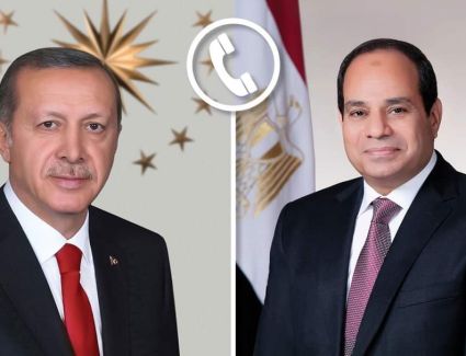 الرئيس السيسي يبحث مع أردوغان جهود وقف التصعيد الإسرائيلي الفلسطيني 