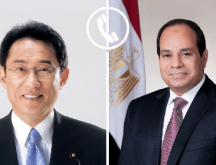«السيسي» يبحث مع رئيس وزراء اليابان تطورات التصعيد العسكري في غزة 