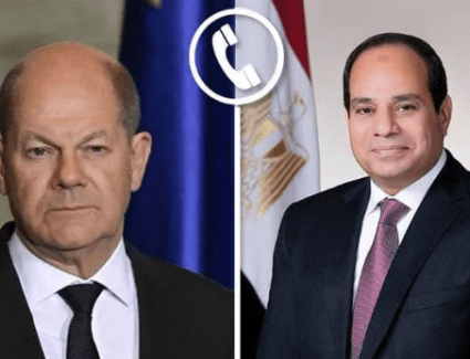 الرئيس السيسي يبحث مع المستشار الألماني مستجدات الأوضاع بقطاع غزة