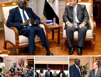 وزير التجارة والصناعة يستقبل نظيره الجنوب سوداني بالعاصمة الإدارية الجديدة
