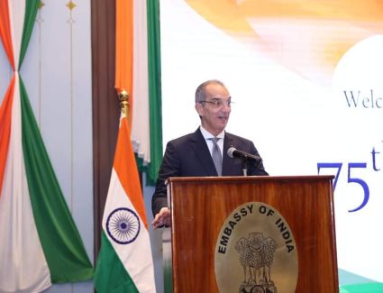 وزير الاتصالات يلقى كلمة في احتفالية سفارة الهند بالقاهرة بمناسبة عيد جمهورية الهند الـ75 