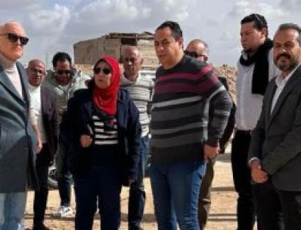  مسئولو الإسكان يتفقدون المشروعات الجاري تنفيذها بحدائق أكتوبر