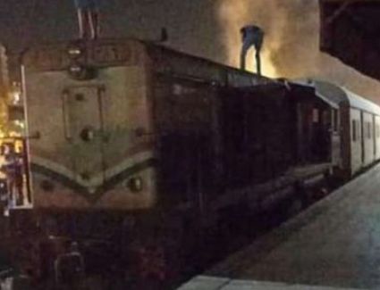 السكة الحديد تعلن السيطرة على حريق قطار القاهرة- المنصورة