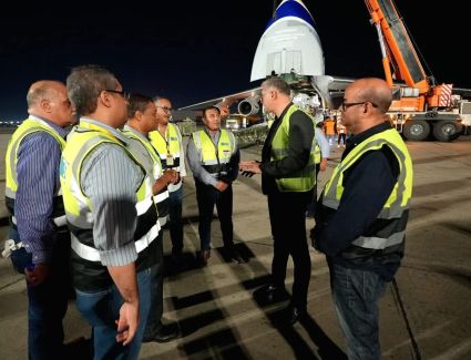 وزير البترول يشهد وصول ذراع التحميل البحري الأخير المخصص لرصيف وحدة التغييز الرابعة «وينتر»