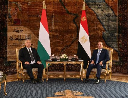 الرئيس السيسي يستقبل رئيس وزراء المجر