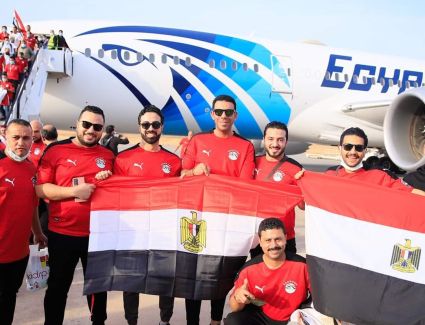مصر للطيران تسير رحلة خاصة الي مطار ياوندي بالكاميرون لنقل مشجعي المنتخب الوطني 