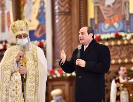 الرئيس السيسي يبعث ببرقية تهنئة إلى البابا تواضروس الثاني بمناسبة عيد القيامة المجيد