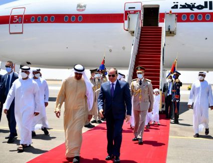 الرئيس السيسي يستقبل الشيخ محمد بن زايد رئيس دولة الإمارات