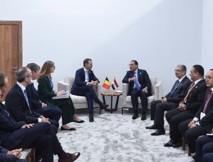 رئيس الوزراء يلتقى ممثلى تحالف بلجيكي للشركات المتخصصة فى مجال الطاقة والهيدروجين الأخضر