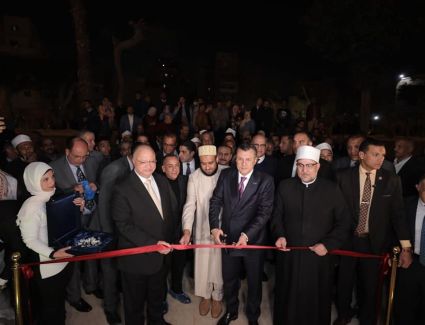  وزيرا السياحة والأوقاف ومحافظ القاهرة يفتتحون مسجد الحاكم بأمر الله بعد الانتهاء من ترميمه