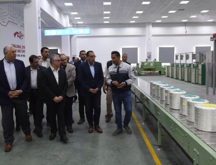 "مدبولي" يشهد افتتاح خط الإنتاج الجديد بمصنع شركة "جوشي ـ مصر" لصناعة الفايبر جلاس